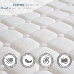 Rest Relax Silver 2500 5 Zone Pocket Spring Mattress with Multiple Foam layers in White - Size: Double - thumbnail 3