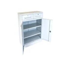 Havendro Metal Storage Cabinet - 2 Door, 2 Drawer, 1 Shelf, 80x40x92cm, White - Size: 80 x 40 x 92 cm - thumbnail 2