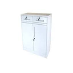 Havendro Metal Storage Cabinet - 2 Door, 2 Drawer, 1 Shelf, 80x40x92cm, White - Size: 80 x 40 x 92 cm - thumbnail 1