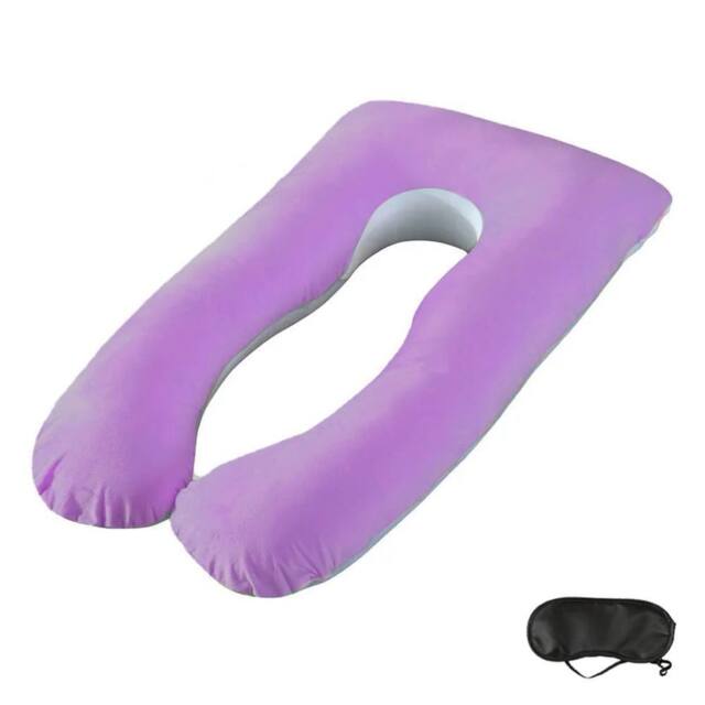 VOGREX Women's Purple U-Shaped Maternity Pillow with Removable Washable Cover - image 1