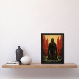 "Artery8 Cthulhu Awakens H.P. Lovecraft Mythos Arkham Horror Yog-Sothoth Artwork Painting Art Print Framed Poster Wall Decor - Size: W12"" x H16""" - thumbnail 4