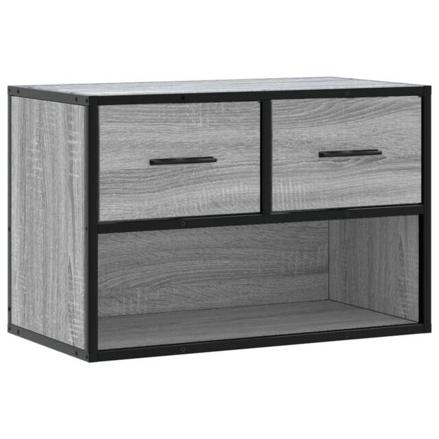 Berkfield Home TV Cabinet Grey Sonoma 60x31x39.5 cm Engineered Wood & Metal - image 1