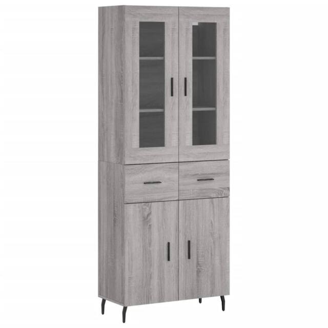 Berkfield Home Highboard Grey Sonoma 69.5x34x180 cm Engineered Wood - image 1