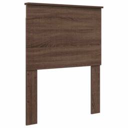 Berkfield Home Bed Frame with Headboard Brown Oak 75 x 190 cm Solid Pine Wood - thumbnail 6