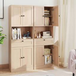 Costway 171.5 CM Tall Bathroom Cabinet Freestanding Storage Cabinet in Beige - thumbnail 7