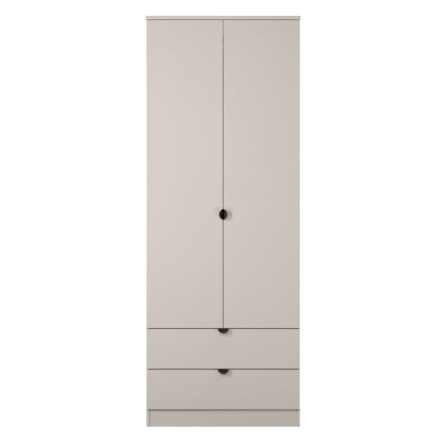 Ready Assembled 2 U Norway Tall 2 Door 2 Drawer Robe (Ready Assembled) in Taupe - Size: Large - image 1