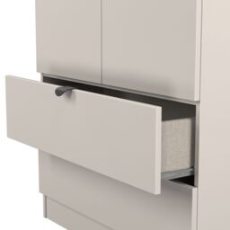 Ready Assembled 2 U Norway Tall 2 Door 2 Drawer Robe (Ready Assembled) in Taupe - Size: Large - thumbnail 6