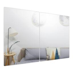 Harbour Housewares Self Adhesive Glass Wall Mirrors - 30 x 40cm - Pack of 2 in Silver - Size: 30 x 40 cm - thumbnail 1
