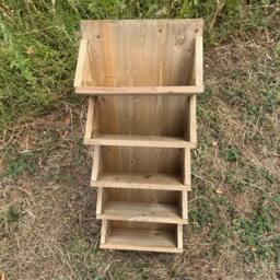 Havendro 5 Tier Wooden Garden Planter for Flowers Herbs Patio in Light Brown - thumbnail 4