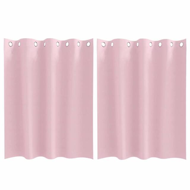 Berkfield Home Curtains with Curtains 2 pcs Baby pink 140 x 140 cm Polyester - image 1