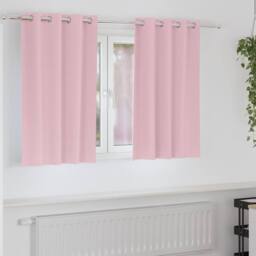 Berkfield Home Curtains with Curtains 2 pcs Baby pink 140 x 140 cm Polyester - thumbnail 2