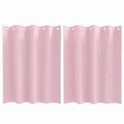Berkfield Home Curtains with Curtains 2 pcs Baby pink 140 x 140 cm Polyester