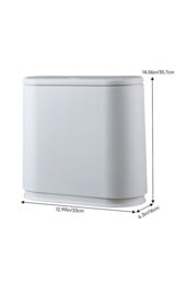 Living and Home 10L Narrow Trash Bin with Press Top Lid, Inner Bucket in Grey - thumbnail 7