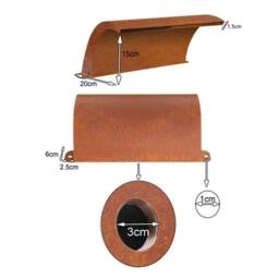 Primrose Corten Steel Water Feature Cascade Waterfall Blade 30cm in Copper - thumbnail 2