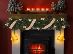 Xmas Haus LED Glass Ball/Globe Light Festive Decoration in Gold - thumbnail 1