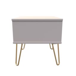 Ready Assembled 2 U Fuji 1 Drawer Wide Side Table (Ready Assembled) in Taupe - thumbnail 2