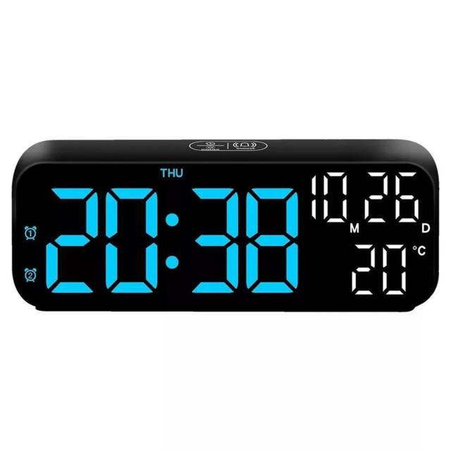 NESTLUNE LED Digital Alarm Clock USB/Battery in Black - Size: 100 cm x 15 cm - image 1