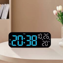 NESTLUNE LED Digital Alarm Clock USB/Battery in Black - Size: 100 cm x 15 cm - thumbnail 3