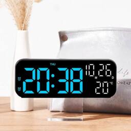 NESTLUNE LED Digital Alarm Clock USB/Battery in Black - Size: 100 cm x 15 cm - thumbnail 4