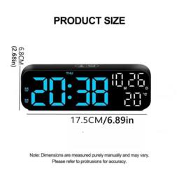 NESTLUNE LED Digital Alarm Clock USB/Battery in Black - Size: 100 cm x 15 cm - thumbnail 2