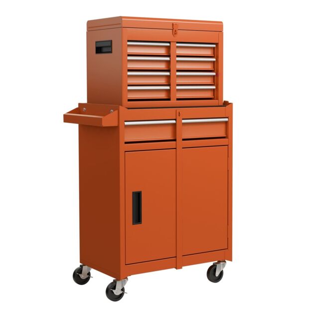 Gymax 5-Drawer Rolling Tool Chest High Capacity Tool Storage Cabinet-Orange in Orange - image 1