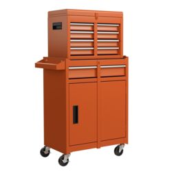 Gymax 5-Drawer Rolling Tool Chest High Capacity Tool Storage Cabinet-Orange in Orange - thumbnail 1