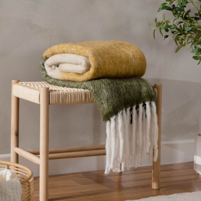 Yard Rawton Ombre Herringbone Throw in Natural - Size: 130 cm x 180 cm - image 1