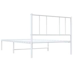 Berkfield Home Metal Bed Frame with Headboard White 100x200 cm - thumbnail 8