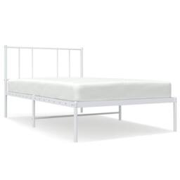 Berkfield Home Metal Bed Frame with Headboard White 100x200 cm - thumbnail 3