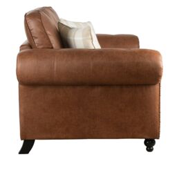 LUXURY LIFE Oakley Suede Fabric 3 Seater Sofa in Tan - thumbnail 2
