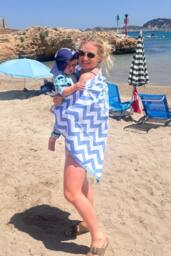 Splash About Beach & Pool Towel in Blue - Size: Bath Sheet - thumbnail 4