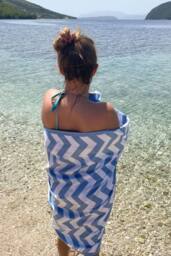 Splash About Beach & Pool Towel in Blue - Size: Bath Sheet - thumbnail 5