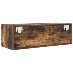 Berkfield Home TV Cabinets 2 pcs Smoked Oak 80x31x25.5 cm Engineered Wood in Brown - thumbnail 9