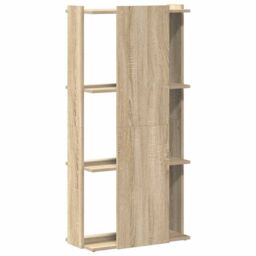 Berkfield Home Bookcase 3-Tier Sonoma Oak 60x30x120 cm Engineered Wood in Brown - Size: 60 x 30 x 120 cm - thumbnail 6