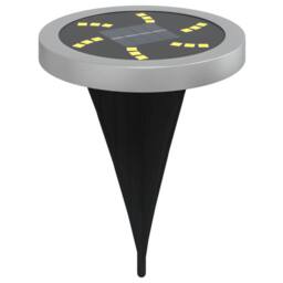 Berkfield Home Solar Ground Lights with Ground Spikes Outdoor 4 pcs Warm White in Black - thumbnail 4
