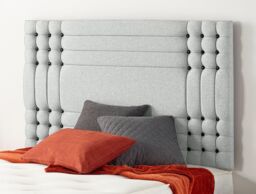 Somnior Flexby Linen Fabric Side Opening Ottoman Bed With Headboard in Light Grey - Size: King - thumbnail 3