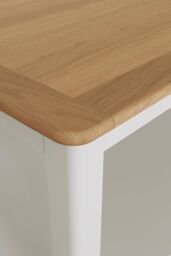 FWStyle Large Painted Oak Storage Coffee Table Cream Linen - thumbnail 2