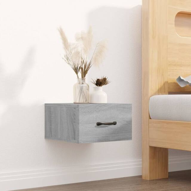 Berkfield Home Stunning Wall-mounted Bedside Cabinets 2 pcs Grey Sonoma 35x35x20 cm - Size: 35 x 35 x 20 cm - image 1