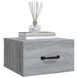 Berkfield Home Stunning Wall-mounted Bedside Cabinets 2 pcs Grey Sonoma 35x35x20 cm - Size: 35 x 35 x 20 cm - thumbnail 4