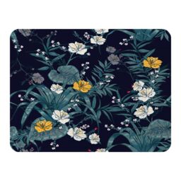 Benjamin Tate Design Blue & Yellow Flowers Blanket in Natural - Size: 120 cm x 150 cm - thumbnail 1