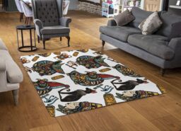 Benjamin Tate Design Queen Cleopatra. History Background Designer Rug in Natural - Size: Large - thumbnail 2