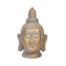 Marco Paul XLarge Buddha Head Garden Ornament in Gold - thumbnail 3