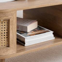 Birlea Rattan Coffee Table with Storage Curved Sark in Beige - Size: 1 Pack - thumbnail 4