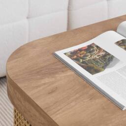 Birlea Rattan Coffee Table with Storage Curved Sark in Beige - Size: 1 Pack - thumbnail 6