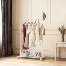 Havendro White Heavy Duty Garment Rail Shoe Storage Open Wardrobe - thumbnail 5