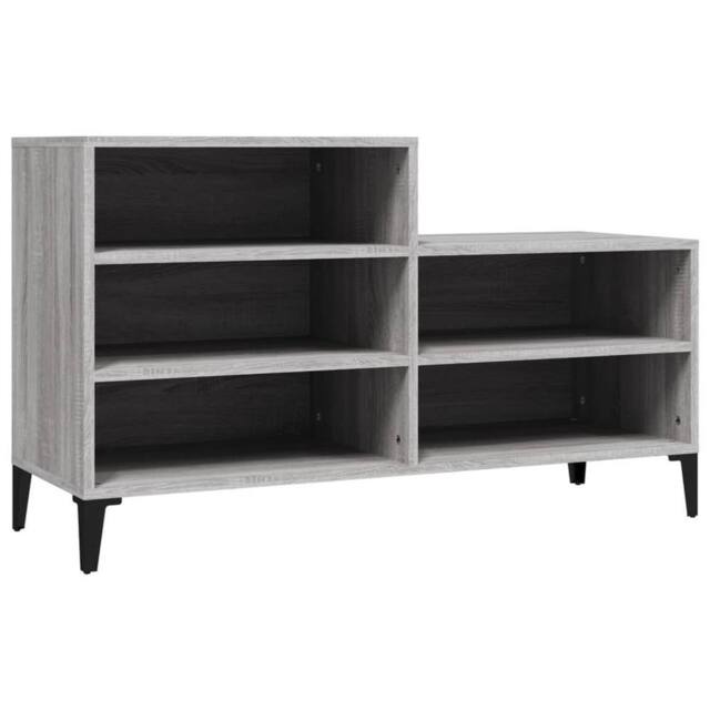 Berkfield Home Shoe Cabinet Grey Sonoma 102x36x60 cm Engineered Wood - Size: 102 x 36 x 60 cm - image 1