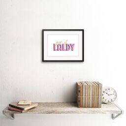 "Artery8 Wall Art Print Scottish Phrase Gie it Laldy Apply with Vigour Scotland Framed Art in Black - Size: W7"" x H9""" - thumbnail 2