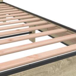 Berkfield Home Bed Frame without Mattress Sonoma Oak 140x200 cm in Light Brown - thumbnail 7