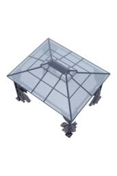 Living and Home 10/12 x 10FT Metal Frame Hardtop Patio Gazebo with Curtains in Dark Grey - Size: Large - thumbnail 7