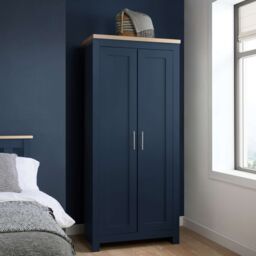 Birlea Highgate 2 Door Wardrobe Navy Blue & Oak